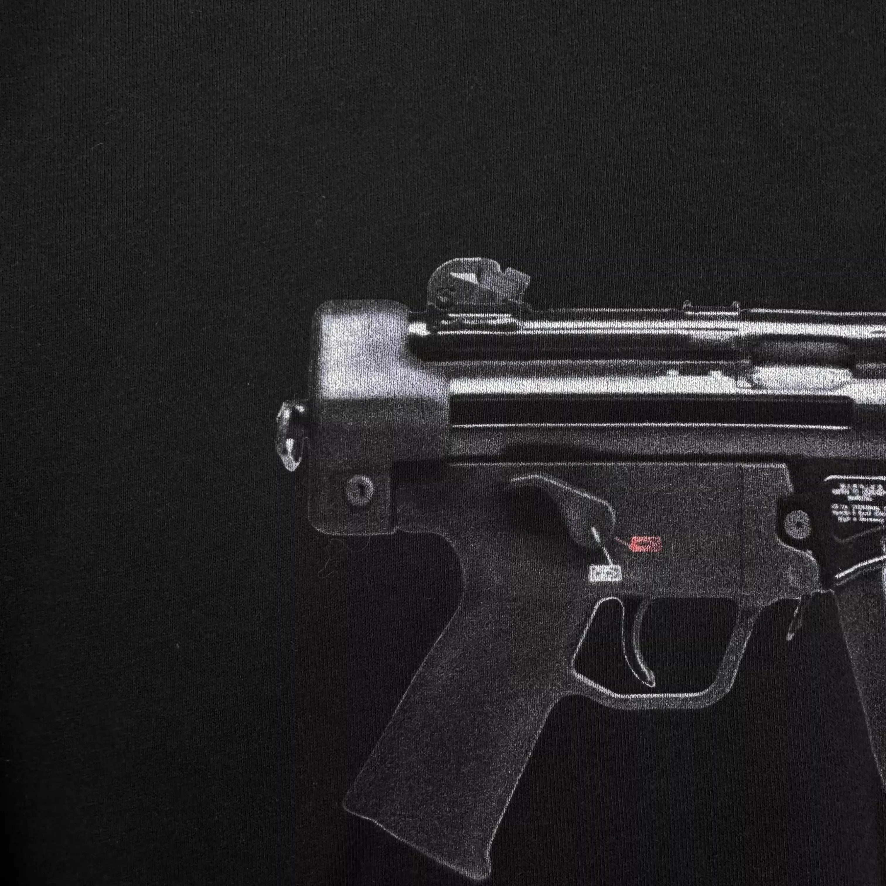 Black Smg Submachine Gun Graphic Hoodie