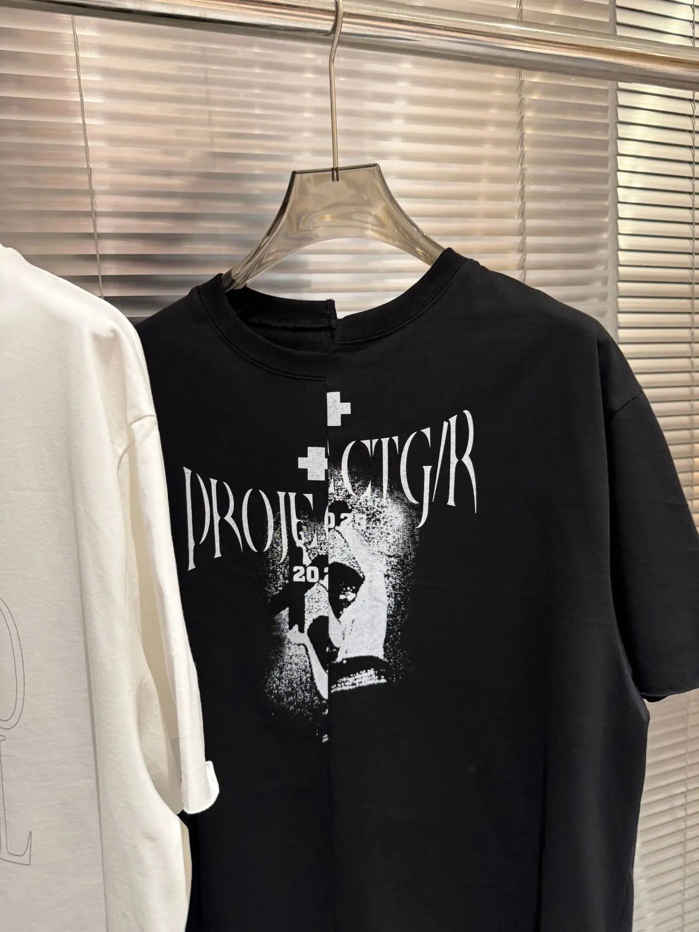 Charcoal Asymmetric Graphic Tee