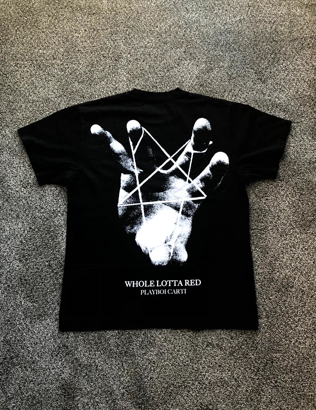 Black Distressed Bold Print Graphic Tee