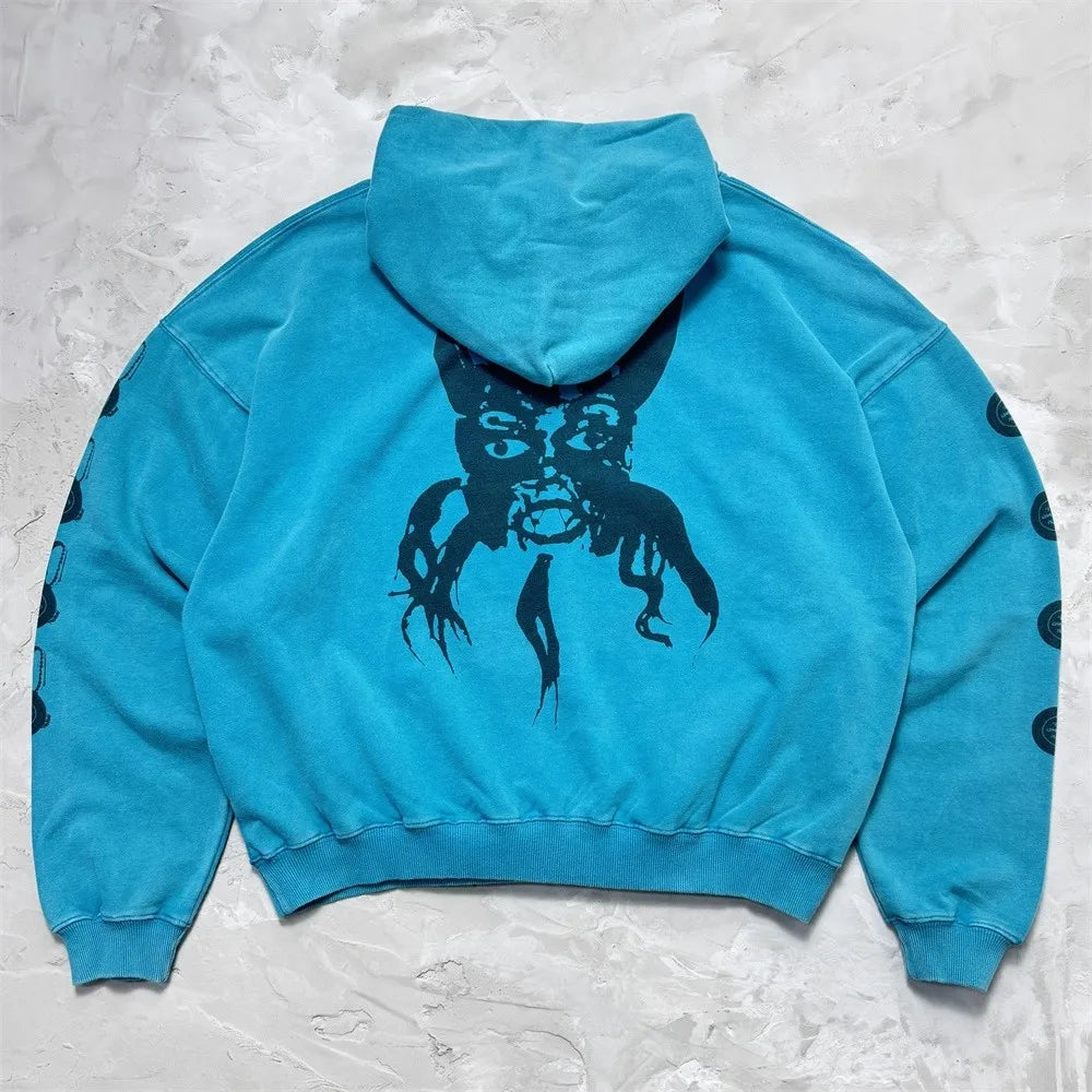 Blue What Thouwilt Graphic Hoodie
