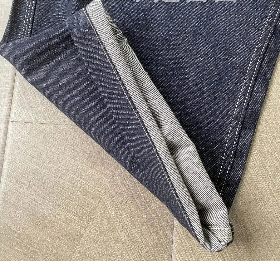 Charcoal Statement Bold Print Straight-Leg Jeans