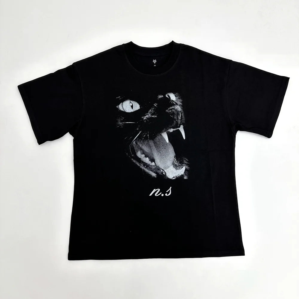 Black Statement Bold Pattern Graphic Tee