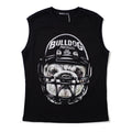 Black Bulldog Football Dog Graphic Tank