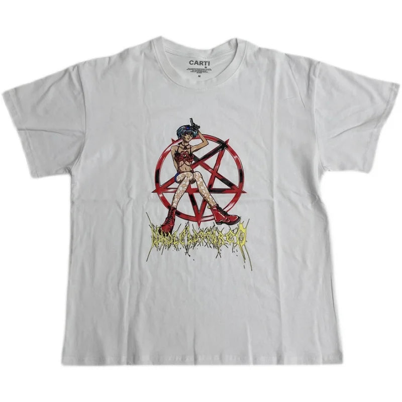 White Rolling Graphic Tee