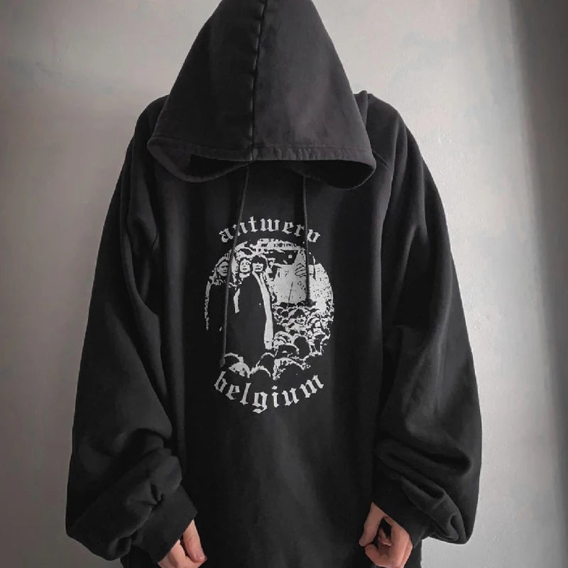 Black Antwerp Archive Redux Graphic Hoodie