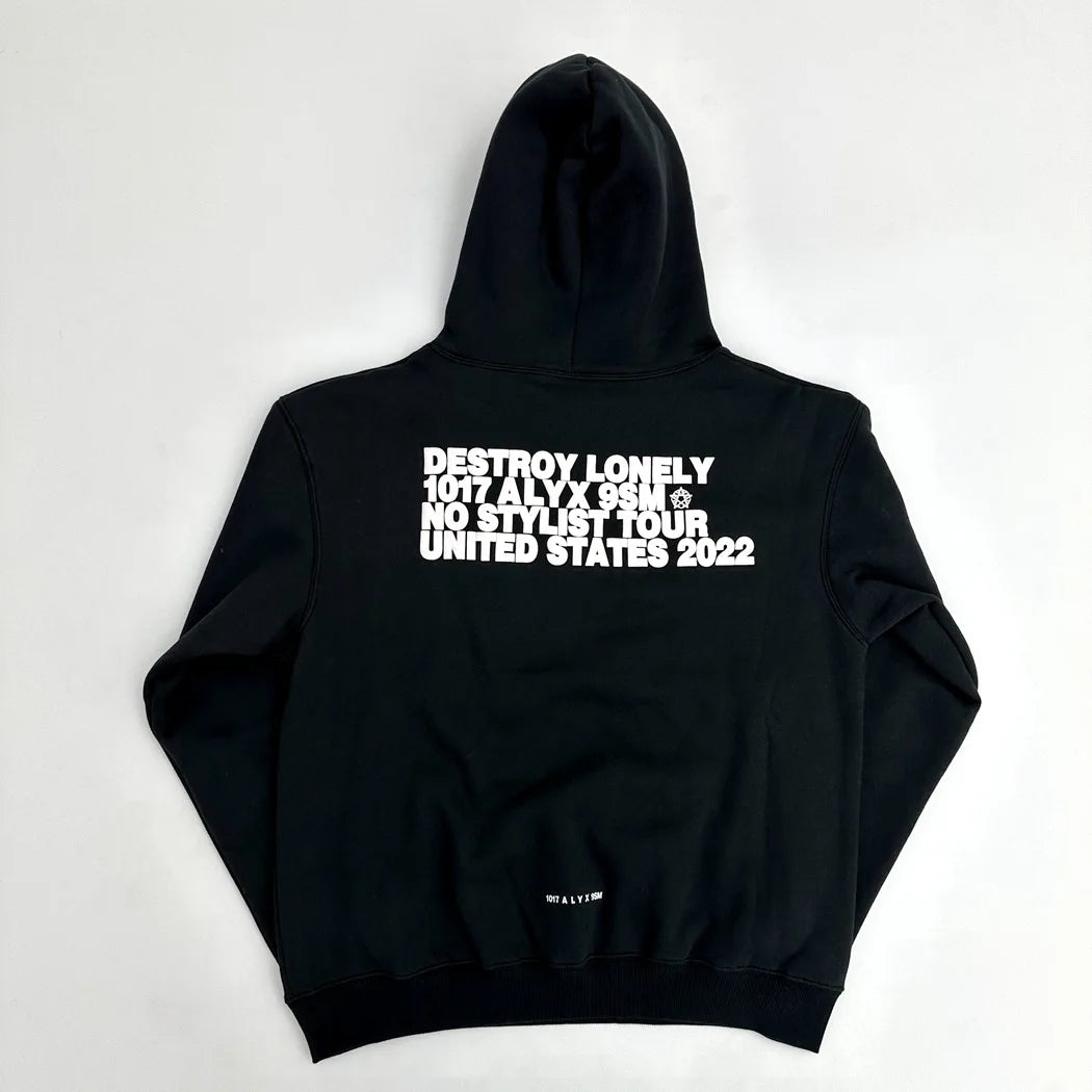 Black Distressed Bold Artwork Graphic Hoodie