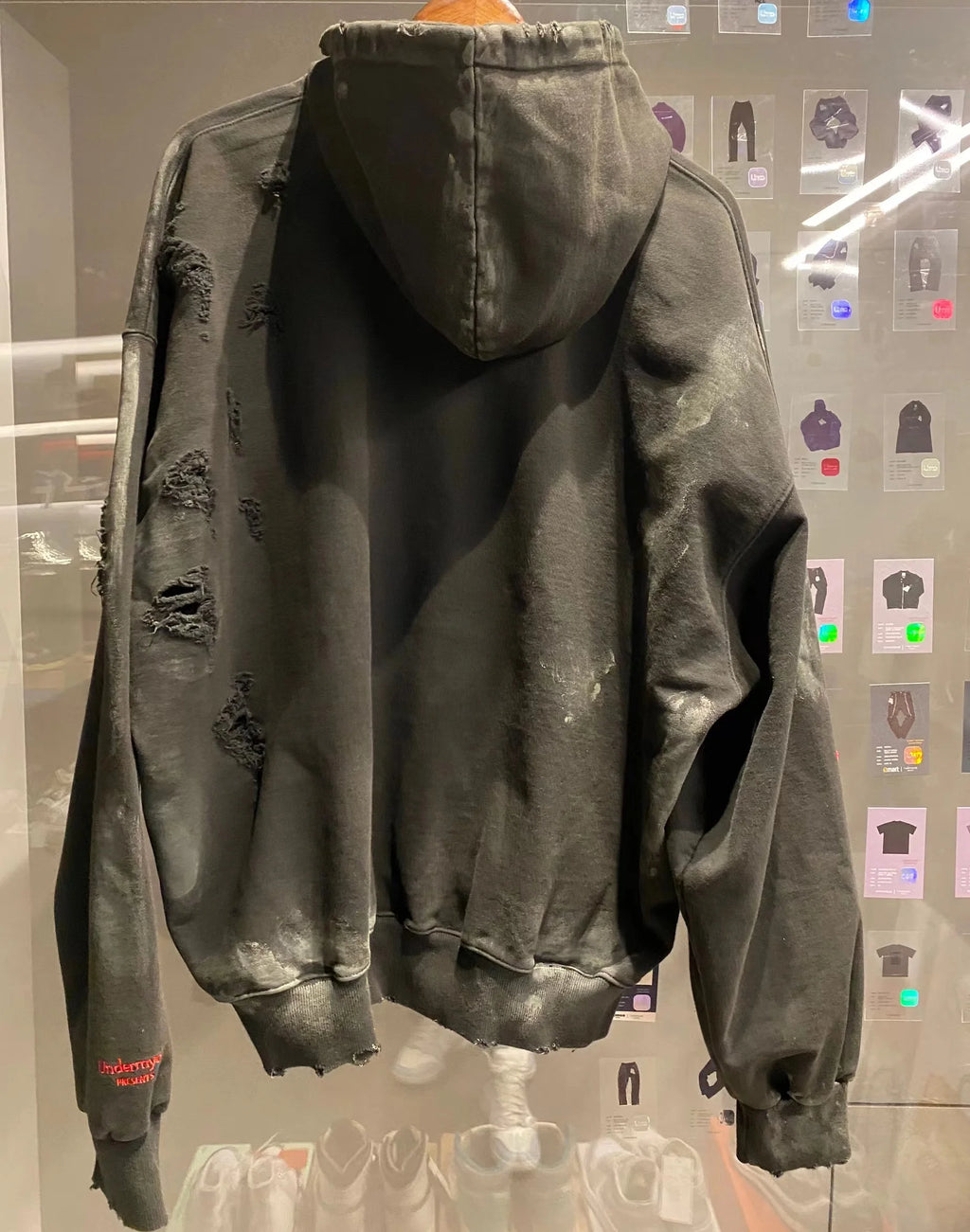 Beige Wash Graphic Hoodie