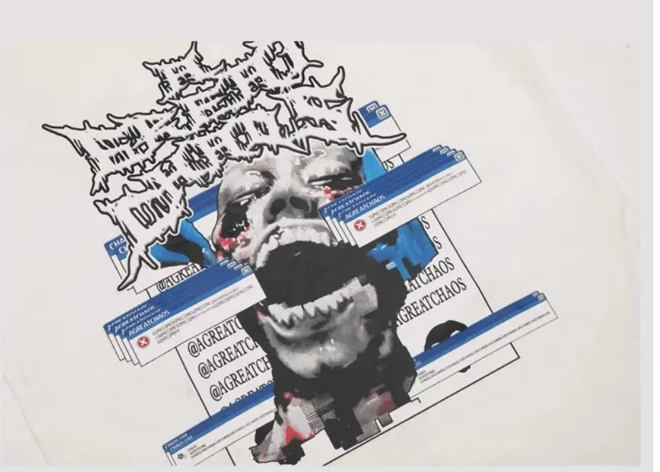 Black Statement Retro Illustration Graphic Tee