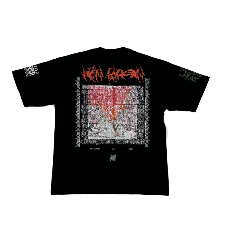 Black Leg Bold Artwork Graphic Tee