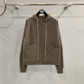 Beige Four Graphic Zip Hoodie