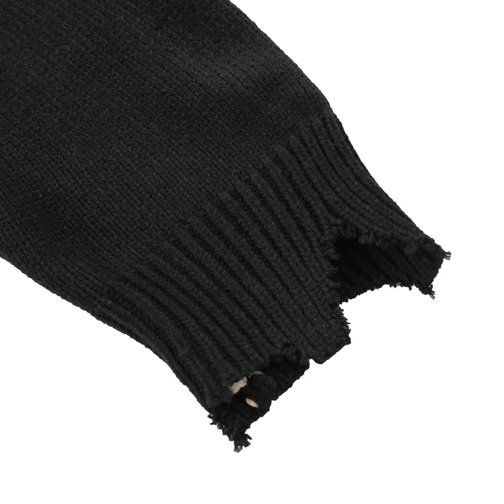 Sin Youth Black Knit Graphic Sweater