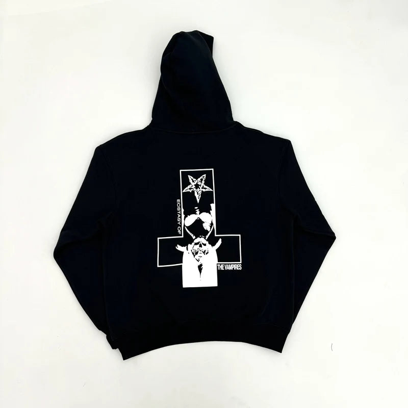 Black Skull Son Darkness Graphic Hoodie