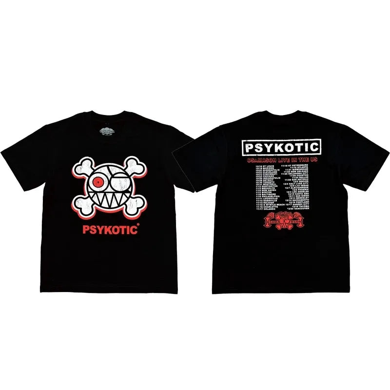 Black Bone Skull Graphic Tee