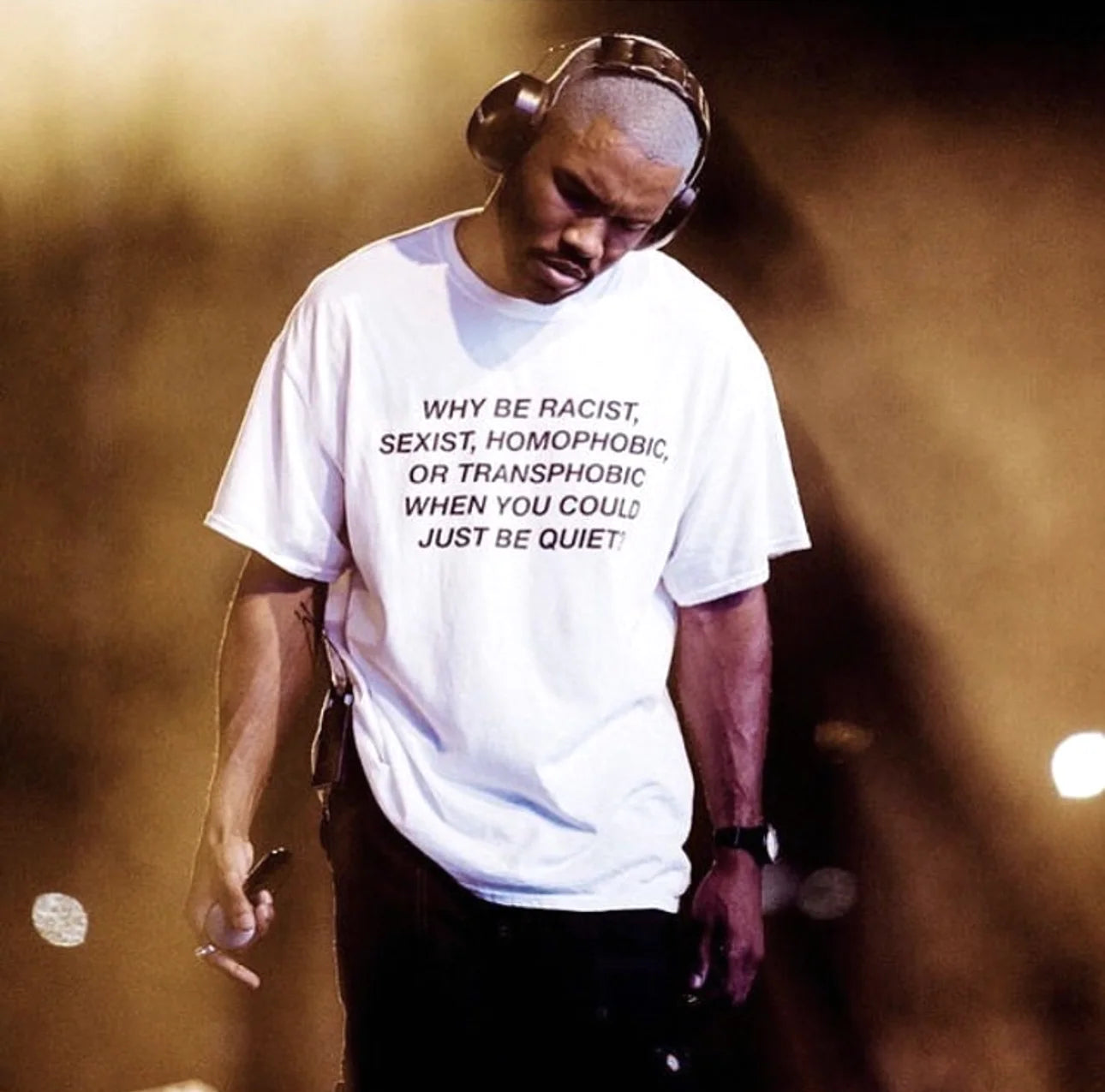 Beige Racist Graphic Tee