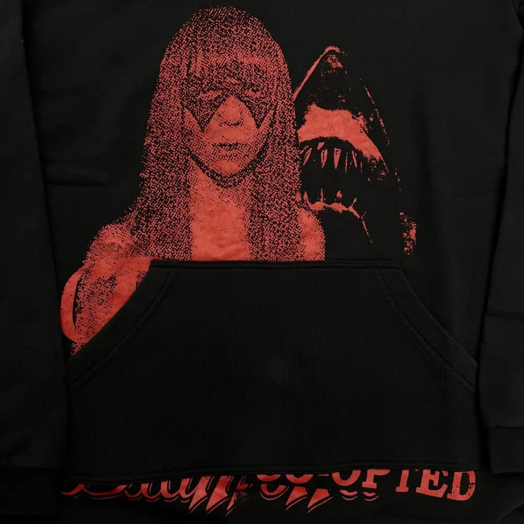 Black Raf Shark Consumed Graphic Hoodie