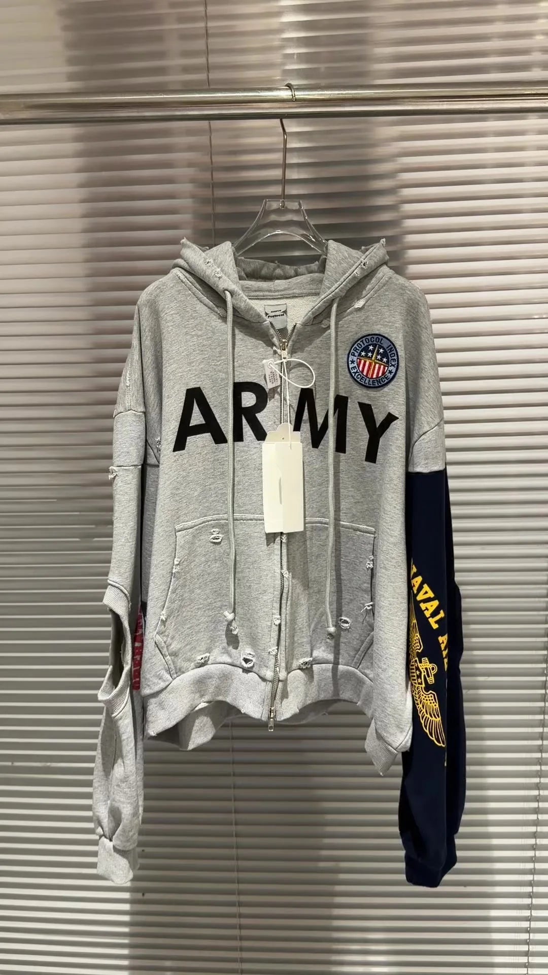 White Army Graphic Hoodie
