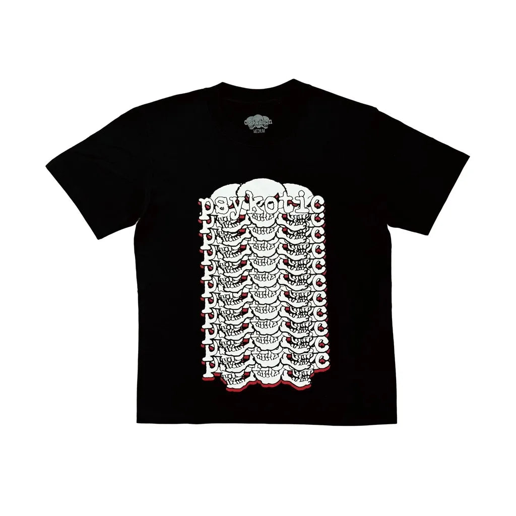 Black Skull Psykotic Mech Graphic Tee