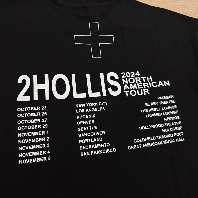 Black 2holls Single Art Graphic Tee