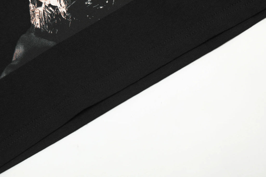Black Statement Abstract Motif Graphic Tee