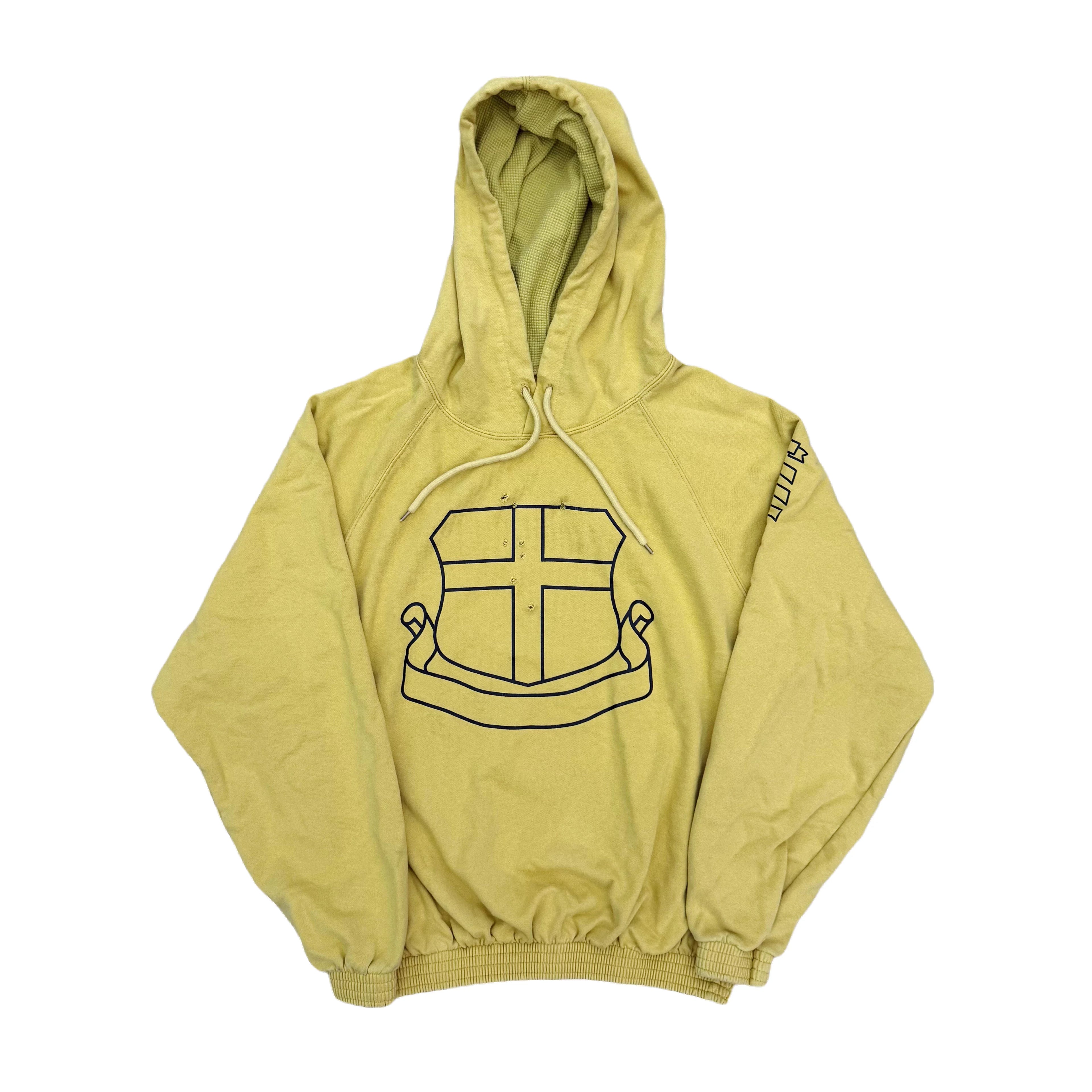 Yellow Shield Face Graphic Hoodie