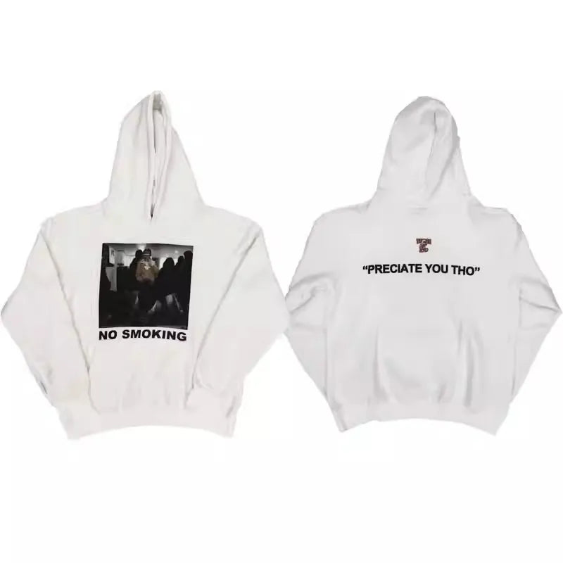 Black Smoking Preciate Graphic Hoodie