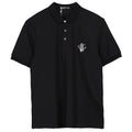 Charcoal Striped Collar Spider Polo Shirt