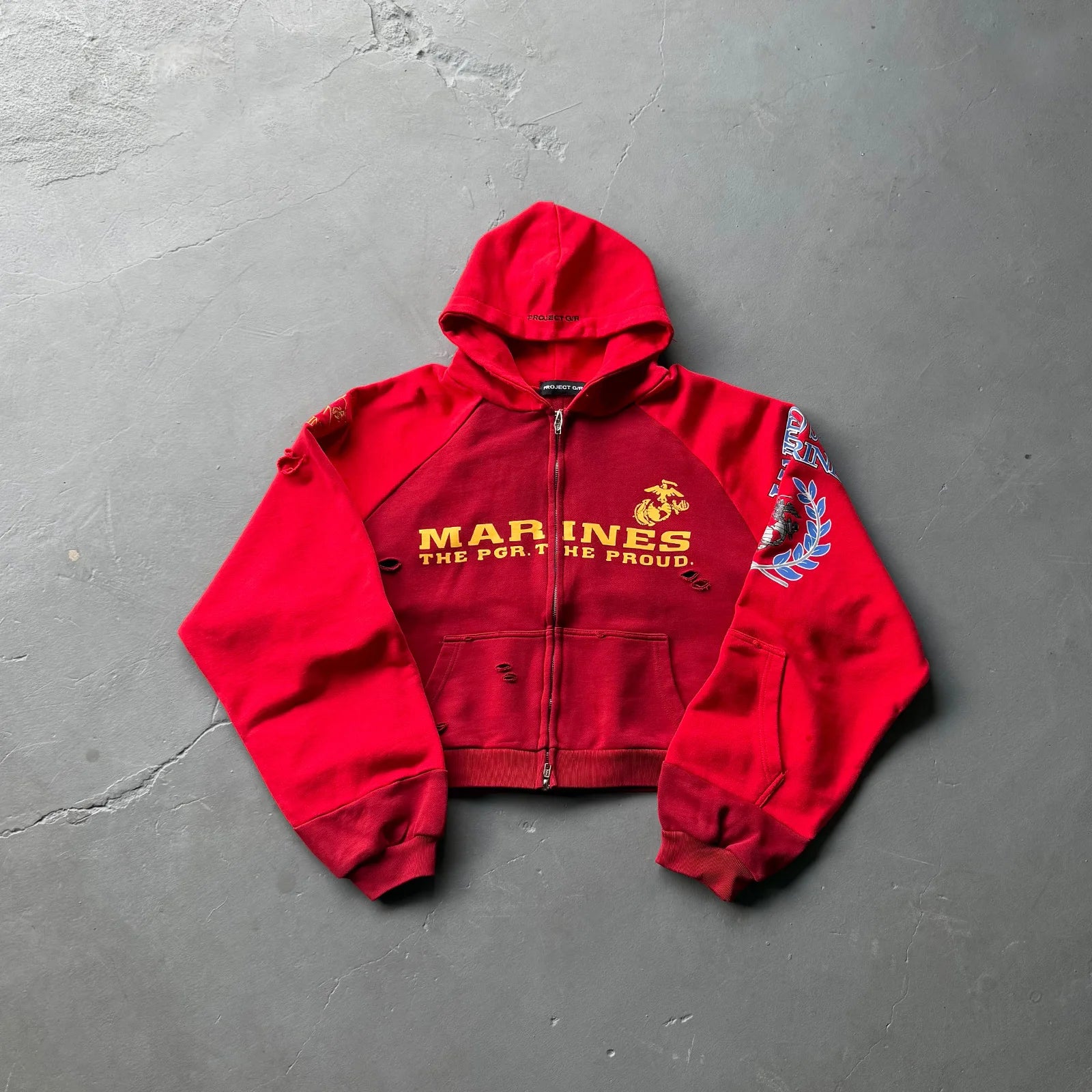 Red Marines Graphic Hoodie