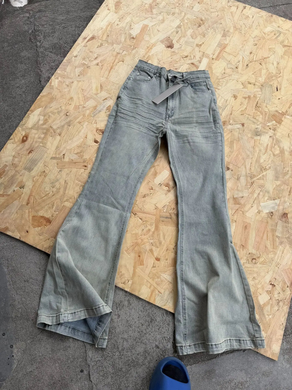 Blue Straight-Leg Jeans