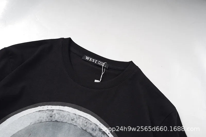 Black Virgin Mary Cross Graphic Tee