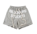 Black Mesh Graphic Shorts