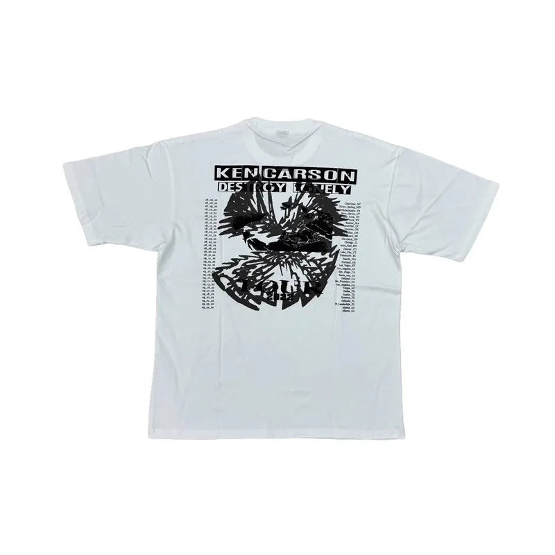 White Destory Lonely Graphic Tee