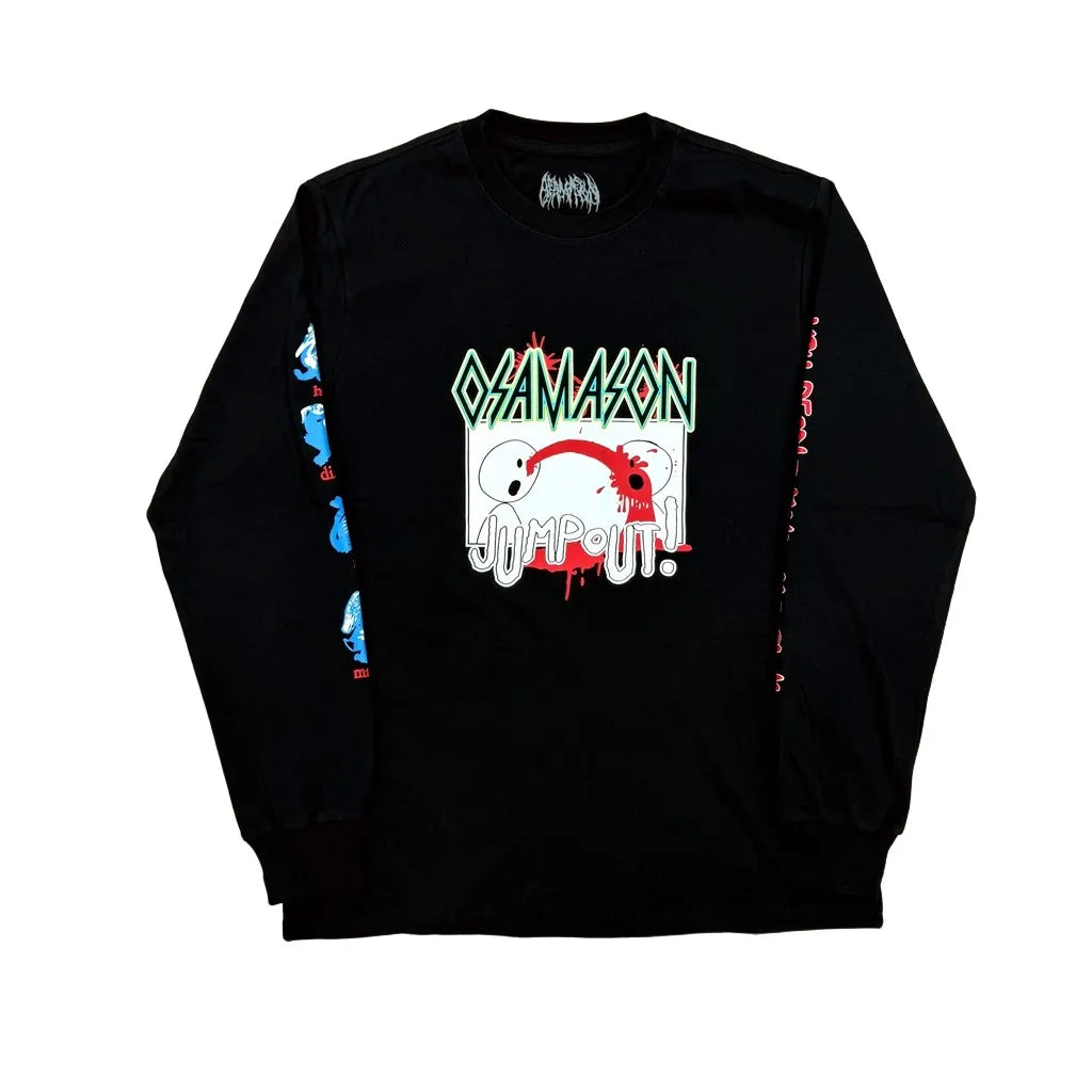 Black Jump Out Human Graphic Tee