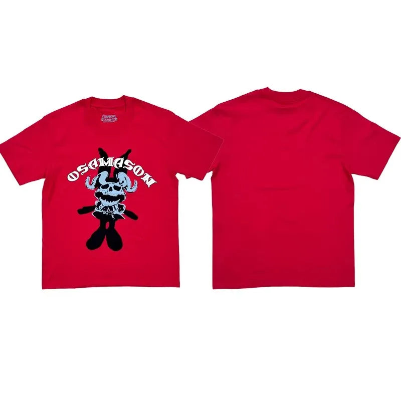 Red Black Texas Skull Graphic Tee