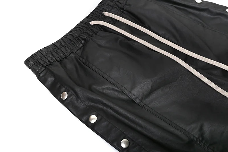 Charcoal Waxed Workwear Breasted Cargo Pants