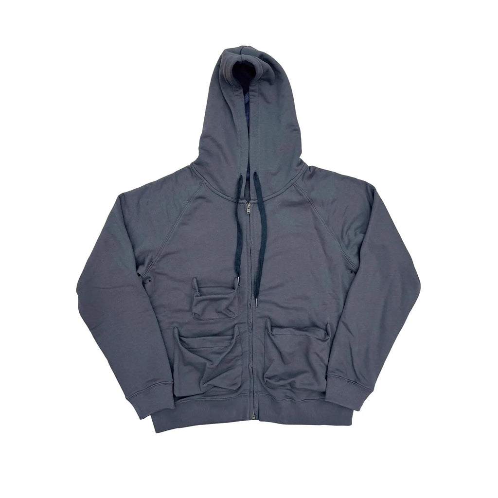 Charcoal Crying Heart Cargo Graphic Hoodie