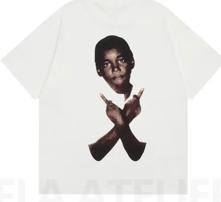 Black Statement Retro Symbol Graphic Tee