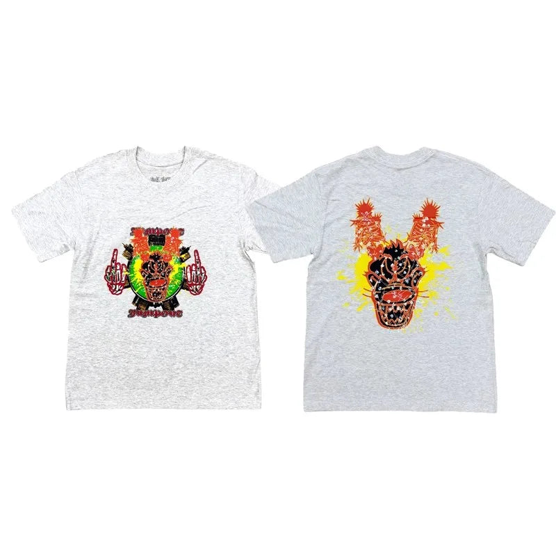 White Jumpout Mascot Tooth Graphic Tee