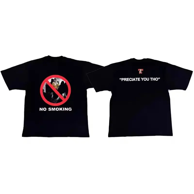 Black Smoking Preciate Graphic Tee