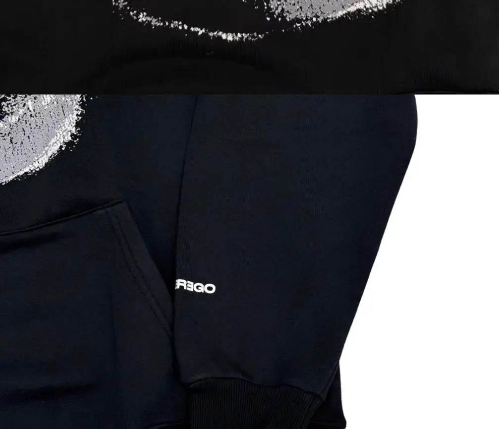 Black Alterego Pop Smile Graphic Hoodie