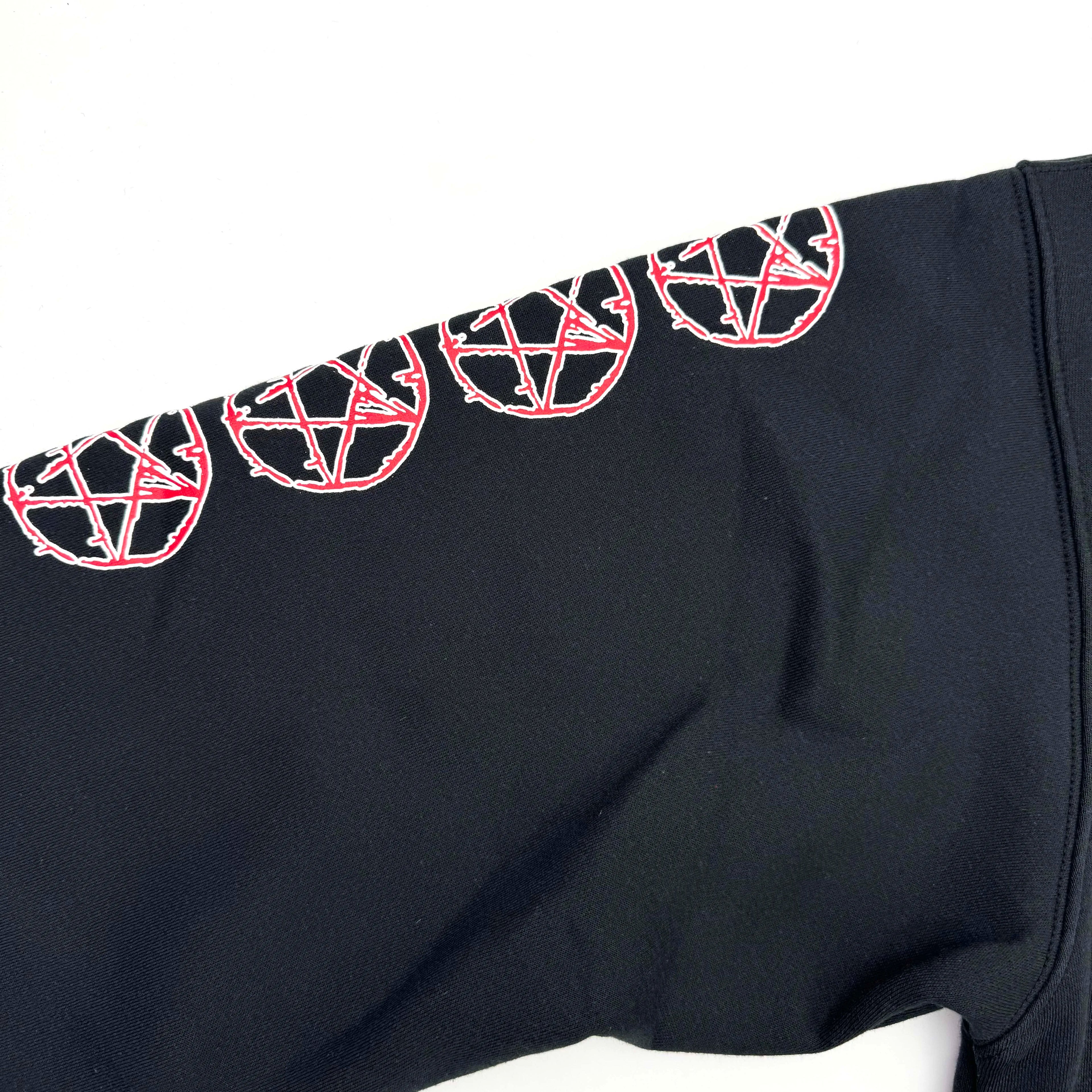 Black Hate Bold Motif Graphic Hoodie
