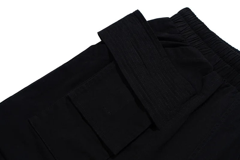 Black Tactical Bold Artwork Cargo Pants