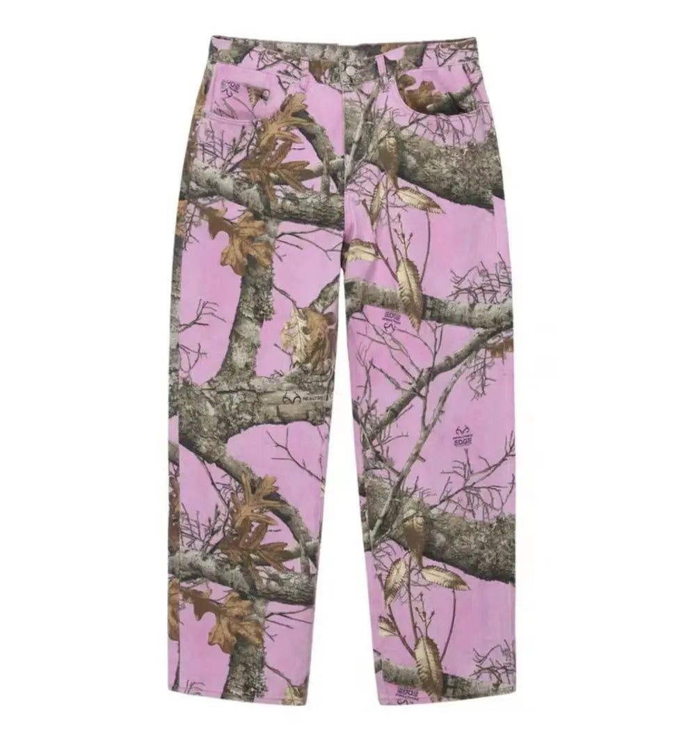 Camo Pink Beach Graphic Jeans
