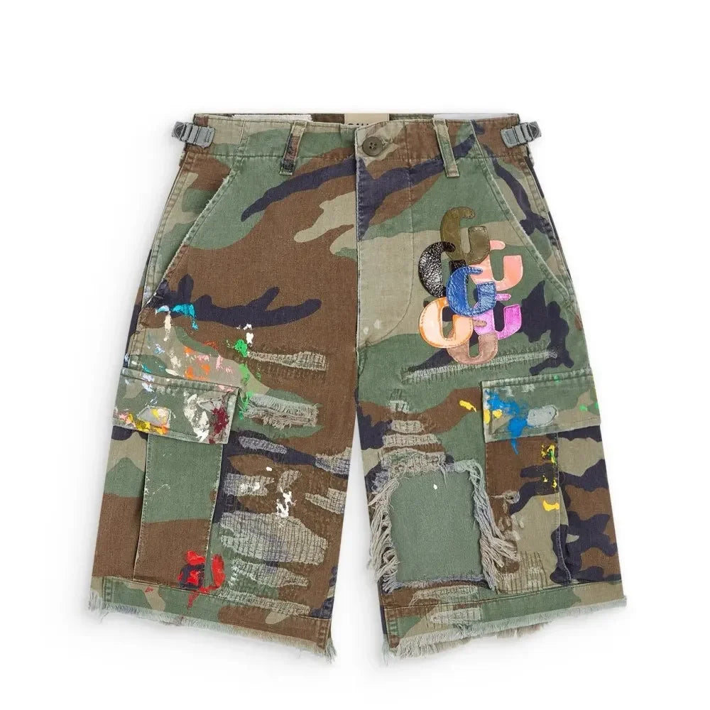 Brown Patch Desert Woodland Cargo Shorts