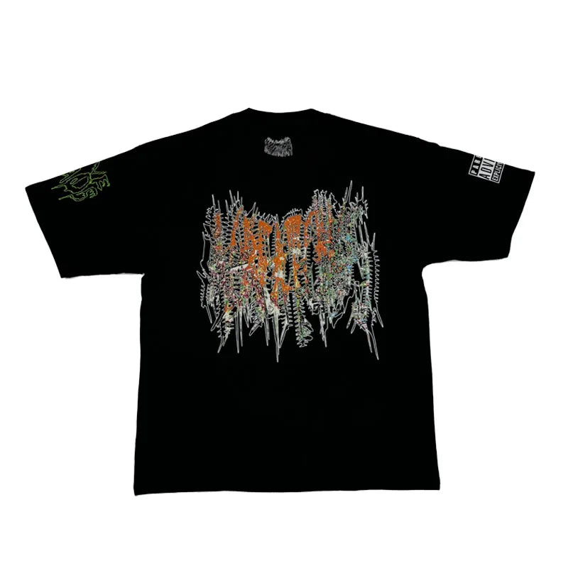 Black Leg Bold Artwork Graphic Tee