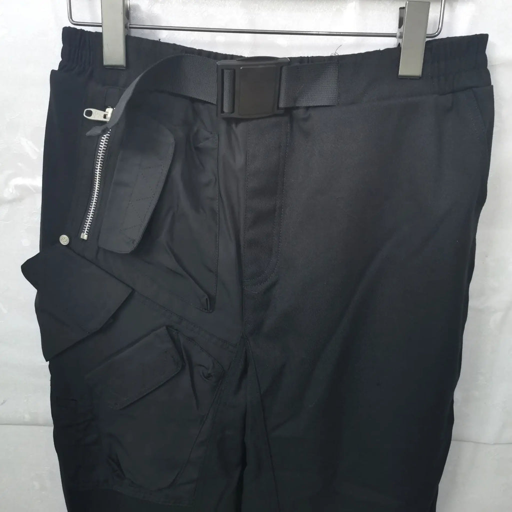 Black Sports Functional Cargo Pants