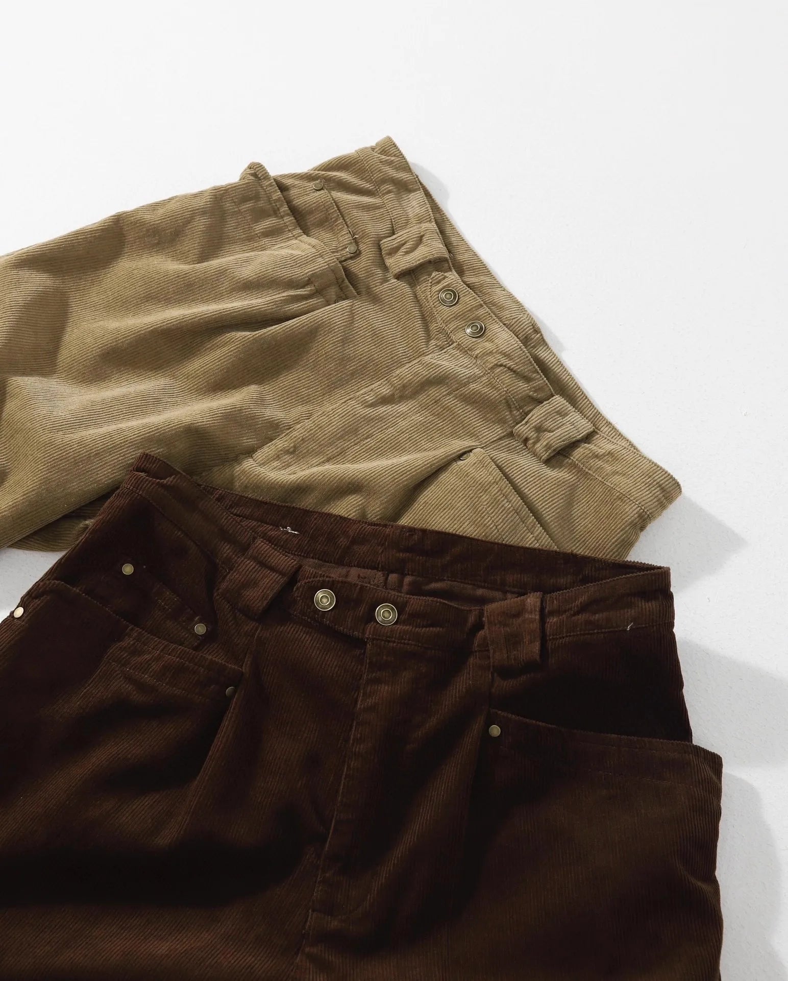 Olive Corduroy Infected Cargo Pants