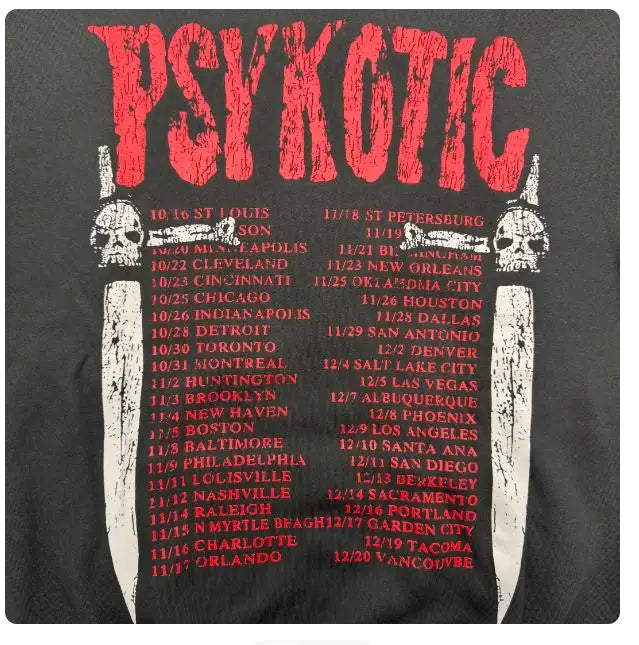 Black Psykotic Skull Sword Graphic Hoodie