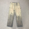 White Blood Straight-Leg Jeans