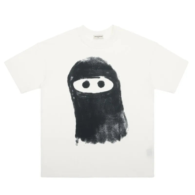 White Arnodefrance Ninja Sketch Graphic Tee