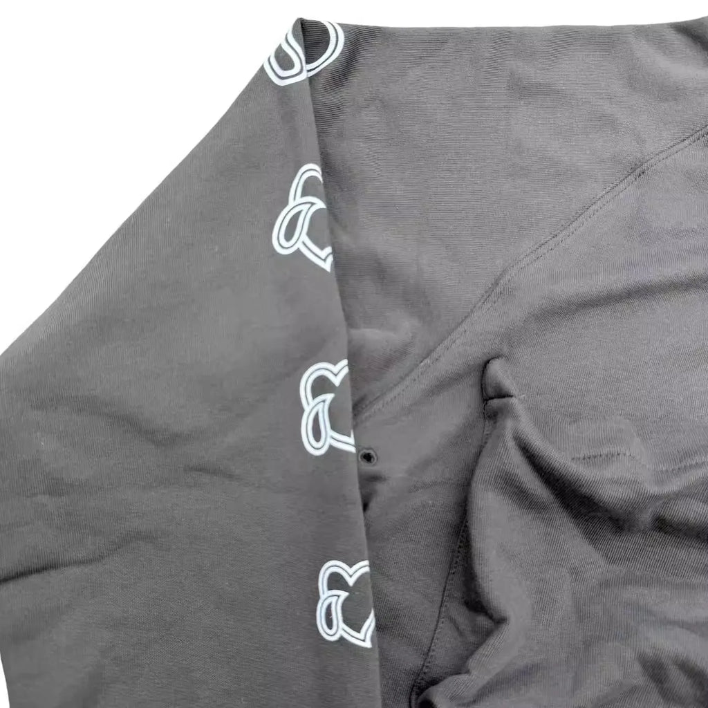 Charcoal Crying Heart Cargo Graphic Hoodie
